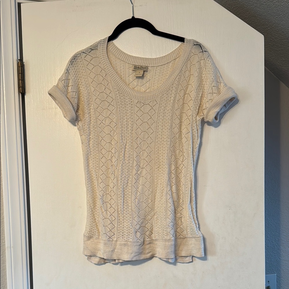 Lucky Brand Cream Knit Sweater